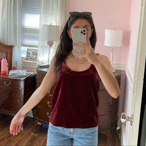 J crew velvet blouse